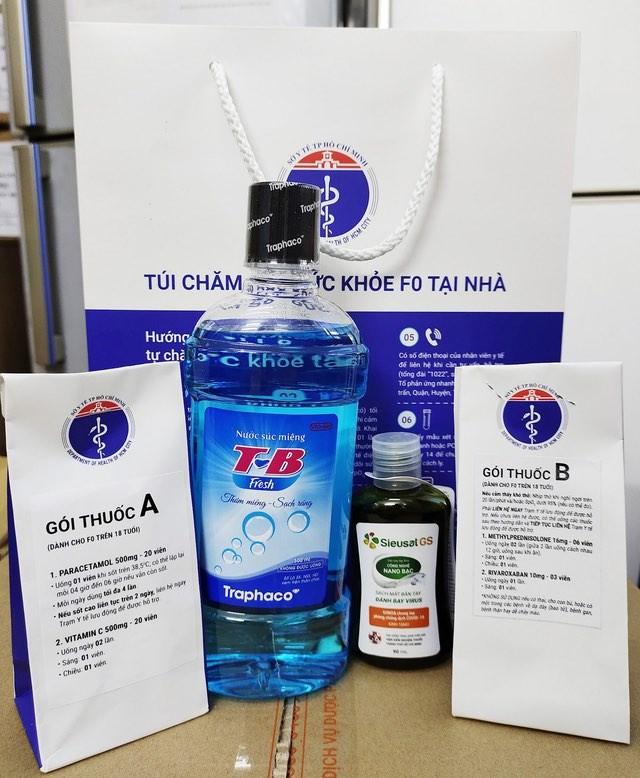 Túi chăm sóc sức khỏe F0 tại nhà
