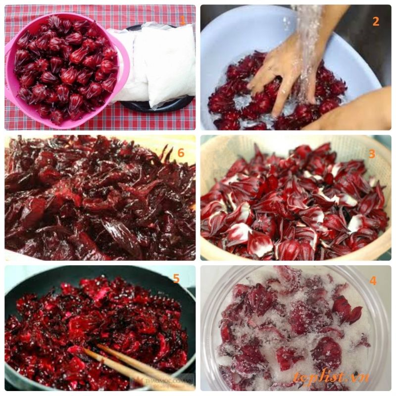 Cách làm mứt hoa hồng - hoa atiso