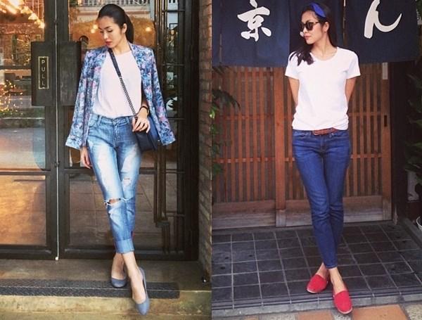 Quần jean - áo phông khá thịnh hành ở Việt Nam