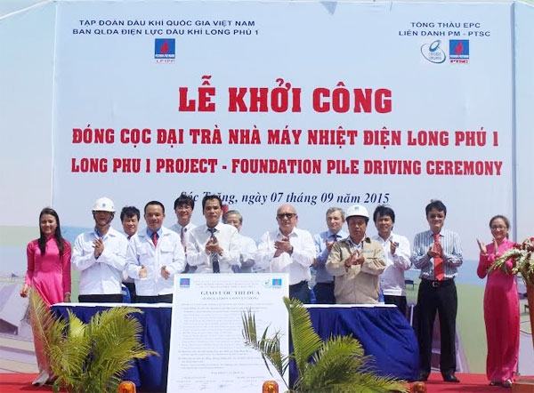 Lễ khởi công Nhà máy Điện lực Long Phú 1 vào năm 2015