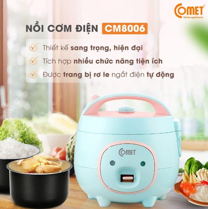 Nồi cơm điện mini nắp gài Comet CM8006