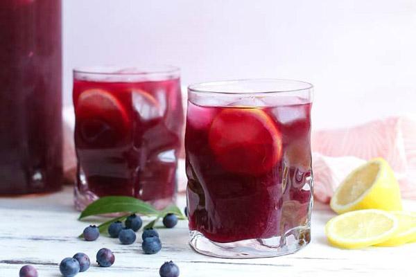 Nước ép việt quất, chanh vàng