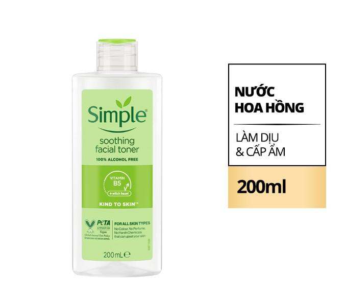 Nước hoa hồng cân bằng da dịu nhẹ Simple