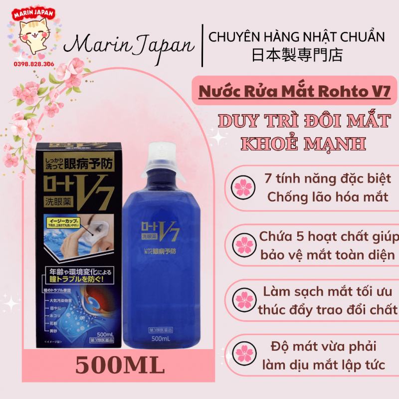 Nước rửa mắt cao cấp Premium V7 Nhật Bản