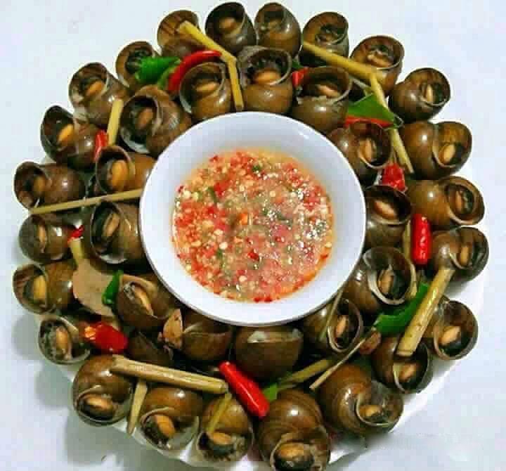 Ốc bươu hấp sả ớt