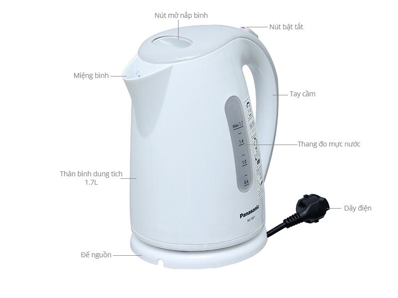 Ấm siêu tốc Panasonic NC-GK1WRA 1.7 lít