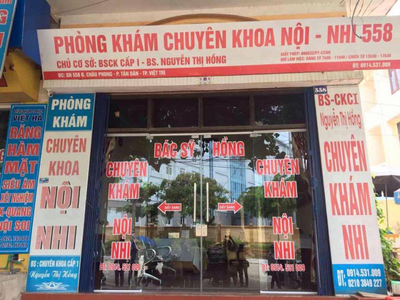 Phòng khám chuyên khoa Nội - Nhi 558