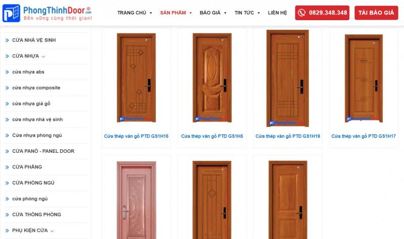 Cửa thép vân gỗ Phong Thịnh Door