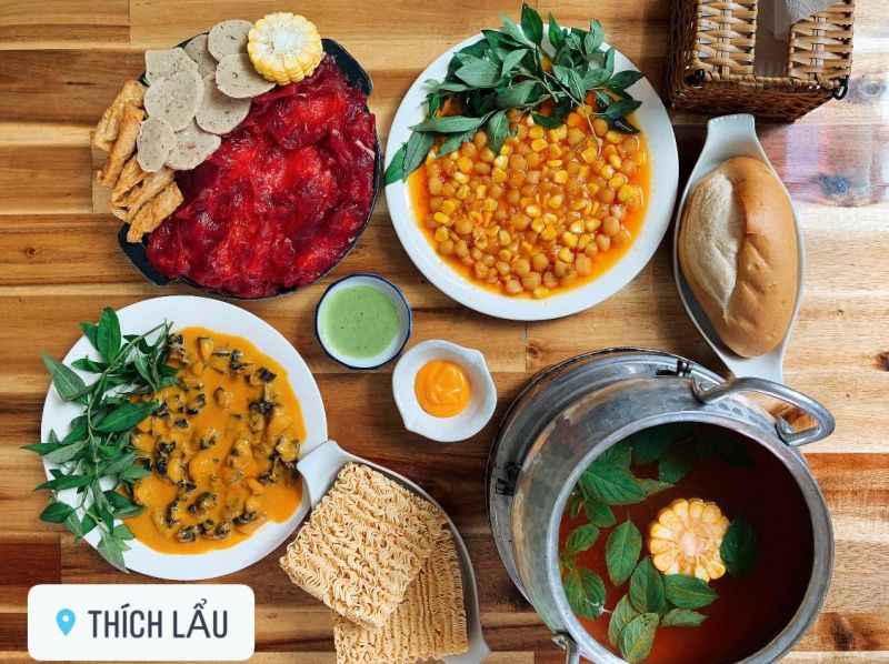 Món ăn tại Thích Lẩu