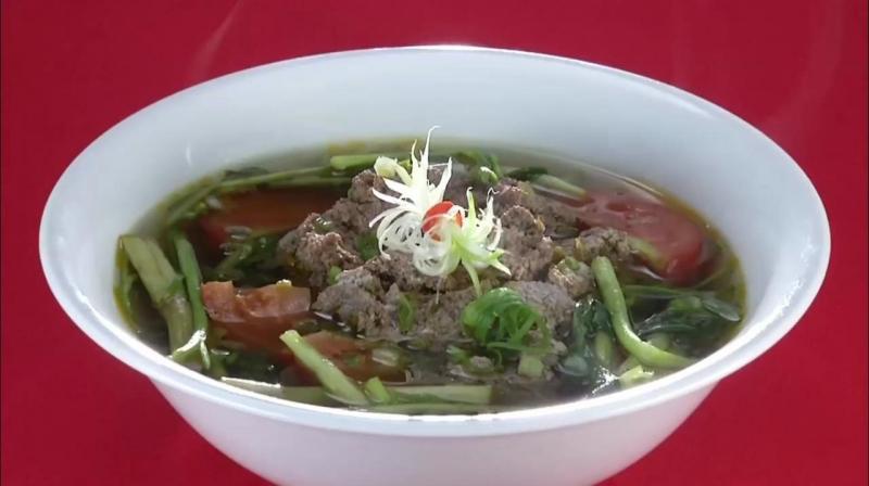 Canh cua rau cần