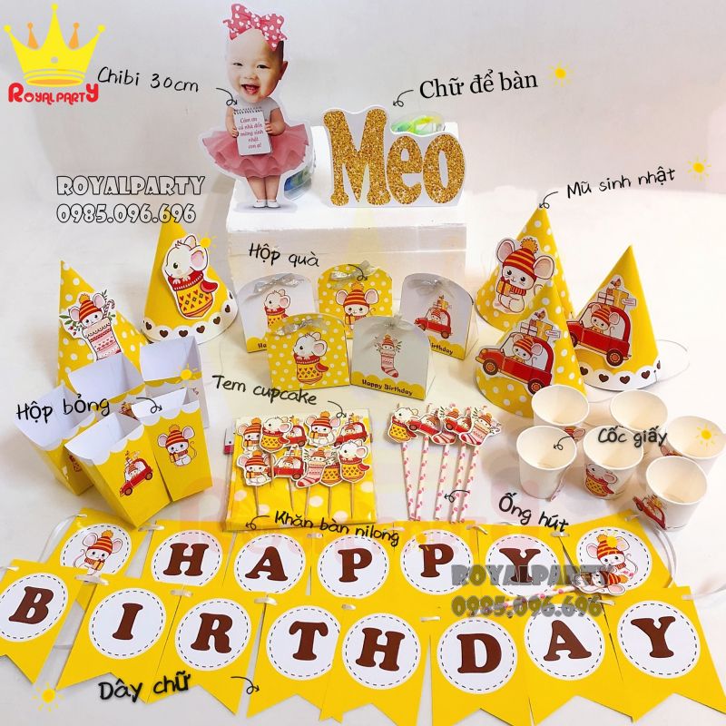 Đồ trang trí sinh nhật Royal Party