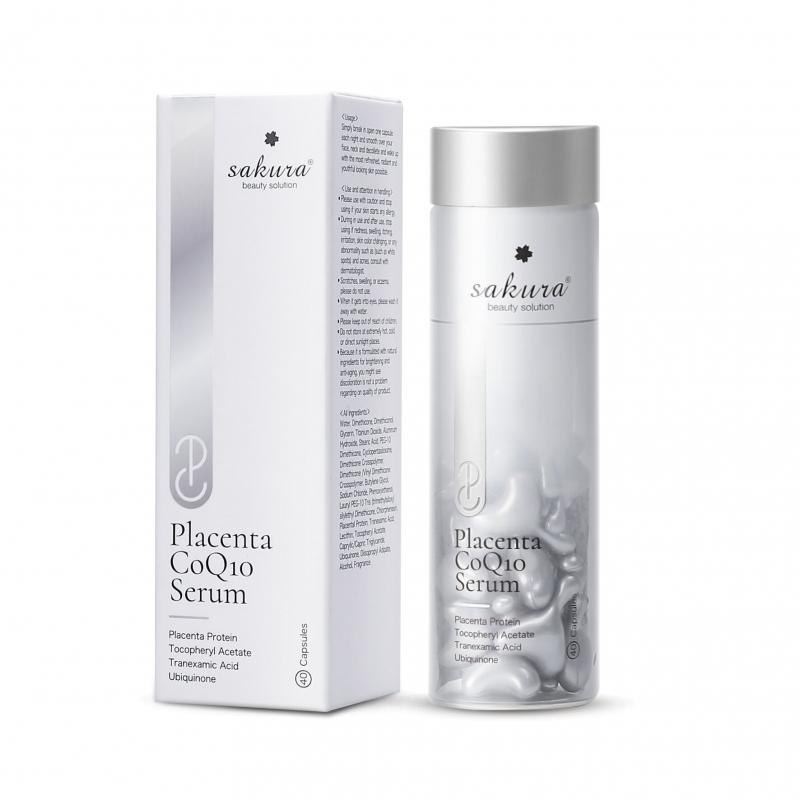 Sakura Placenta COQ10 serum dạng huyết thanh với bao bì dạng lọ