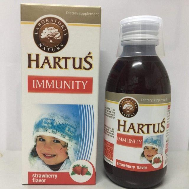 Siro Hartus Immunity hỗ trợ miễn dịch cho trẻ từ 4 tháng tuổi