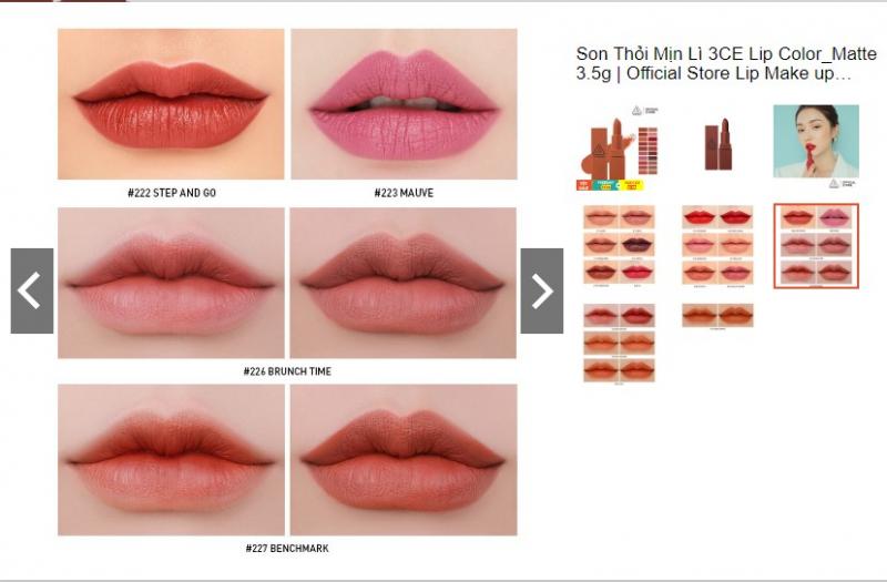 Son 3CE Matte Lip Color