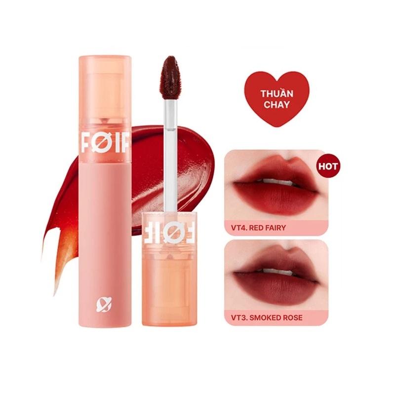Son kem lì thuần chay, mịn mượt lâu trôi Foif Daily Velvet Tint