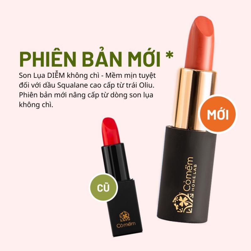 Son môi lụa Diễm không chì thiên nhiên Cỏ Mềm