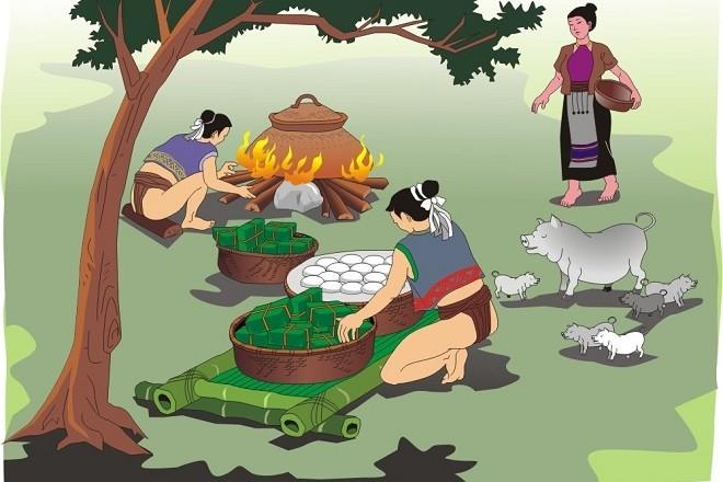 Sự tích bánh chưng bánh dầy