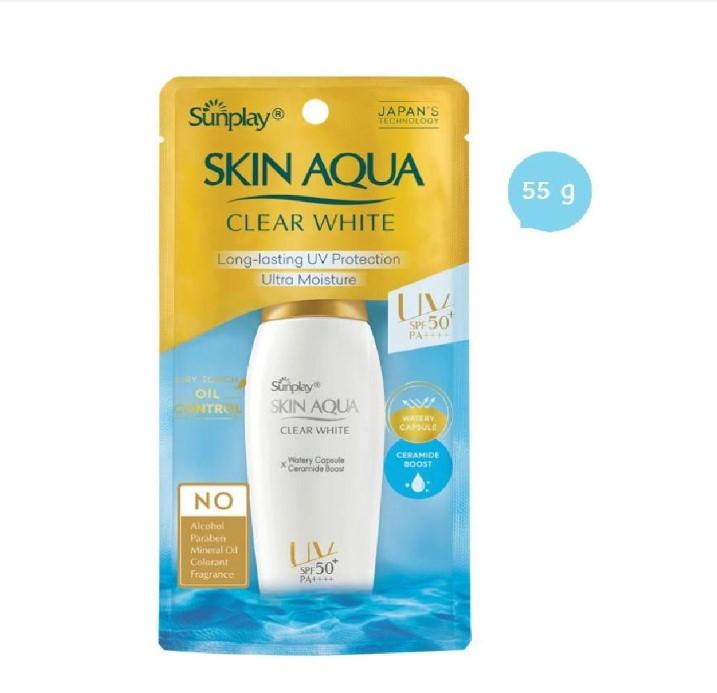 Sữa chống nắng dưỡng trắng cho da dầu Sunplay Skin Aqua Clear White SPF 50+, PA++++