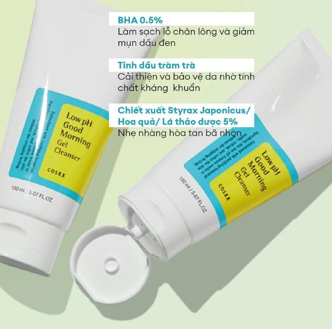 Sữa rửa mặt Cosrx Low pH Good Morning Gel Cleanser