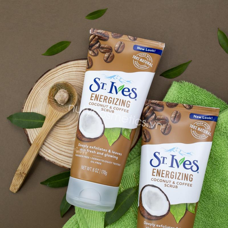 Sữa rửa mặt tẩy tế bào chết St.Ives cafe và dừa