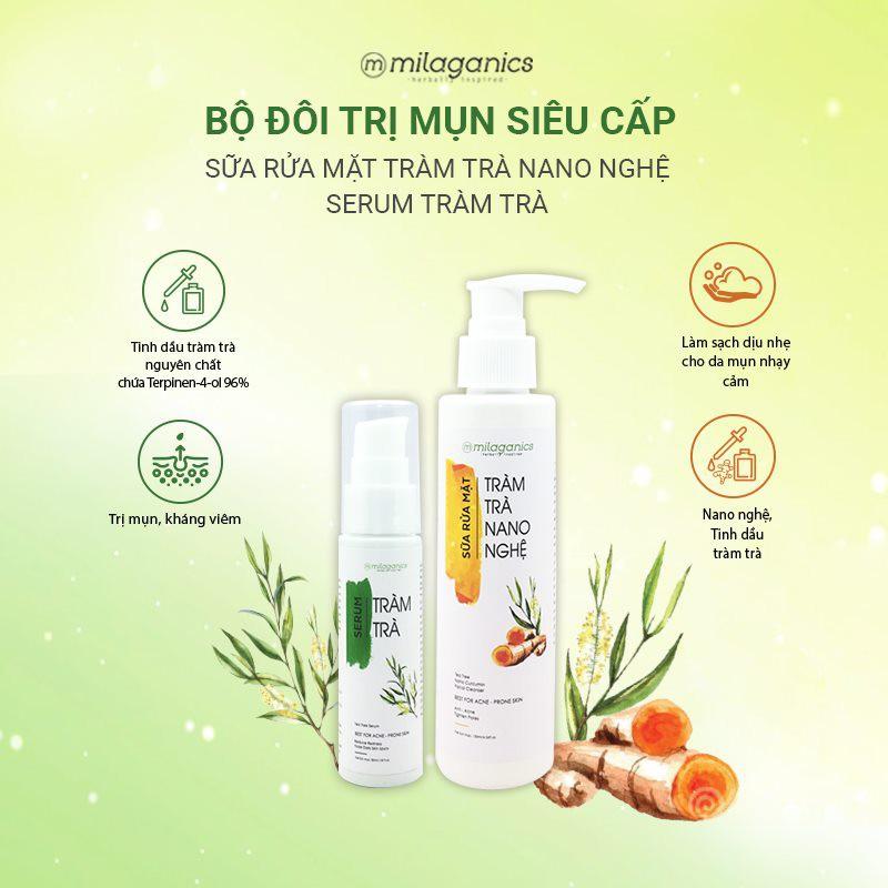 Sữa rửa mặt tràm trà nghệ Milaganics
