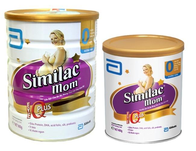 Similac mom có hai hộp loại 900g và 400g