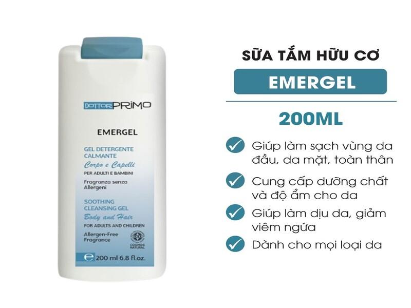 Sữa tắm cho da nhạy cảm, viêm da cơ địa DottorPrimo Emergel