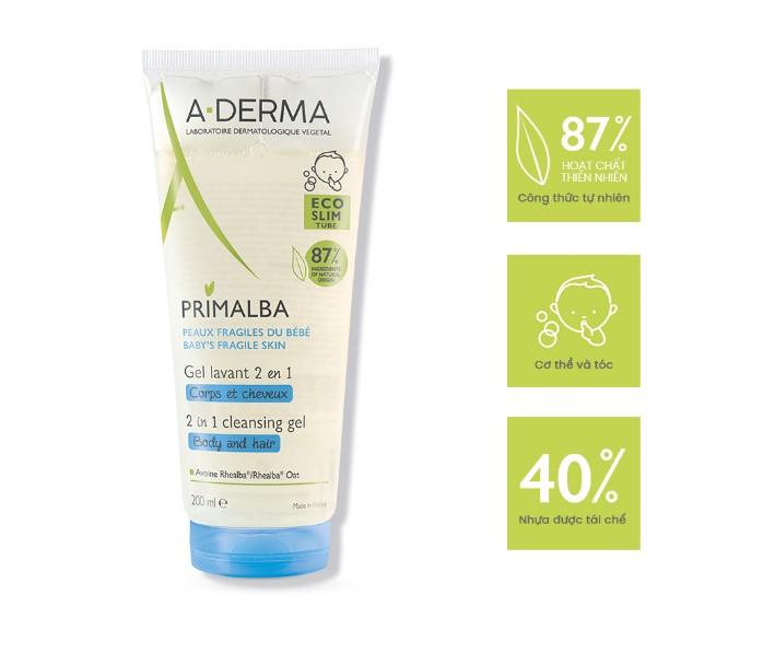 Sữa tắm dịu nhẹ A-Derma Primalba Cleansing Gel