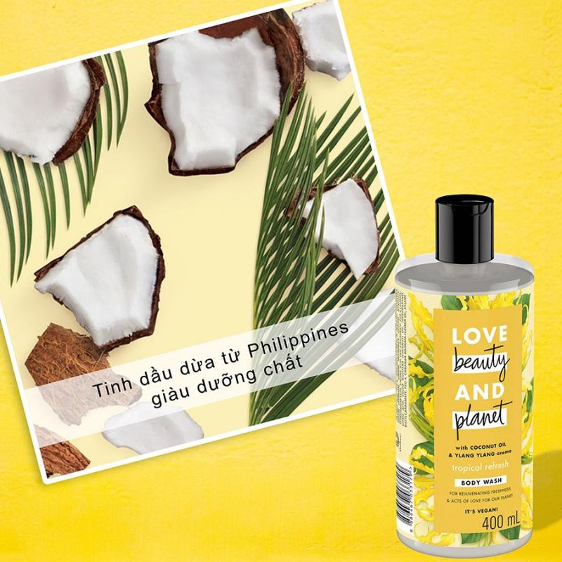 Sữa tắm dưỡng ẩm phục hồi da khô Love Beauty And Planet Tropical Refresh