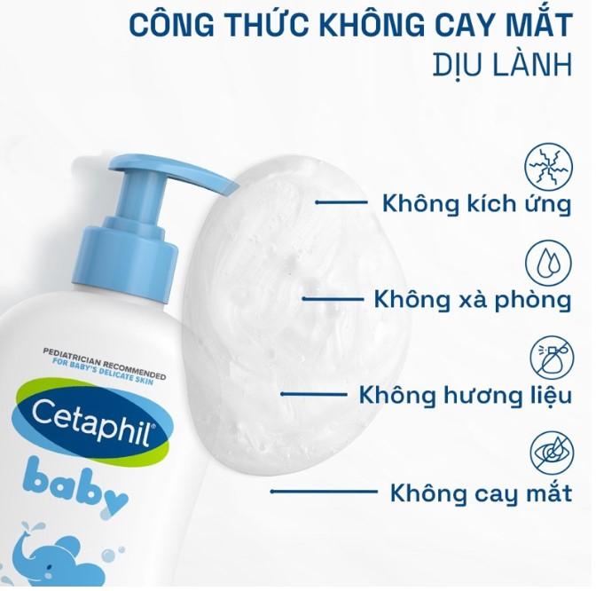 Sữa tắm gội dịu nhẹ cho bé Cetaphil Baby Gentle Wash & Shampoo