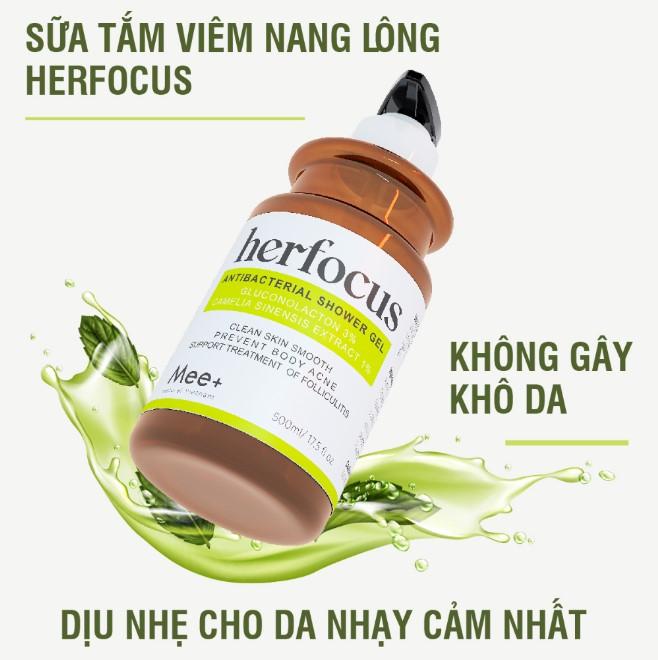 Sữa tắm viêm da cơ địa, viêm nang lông Herfocus