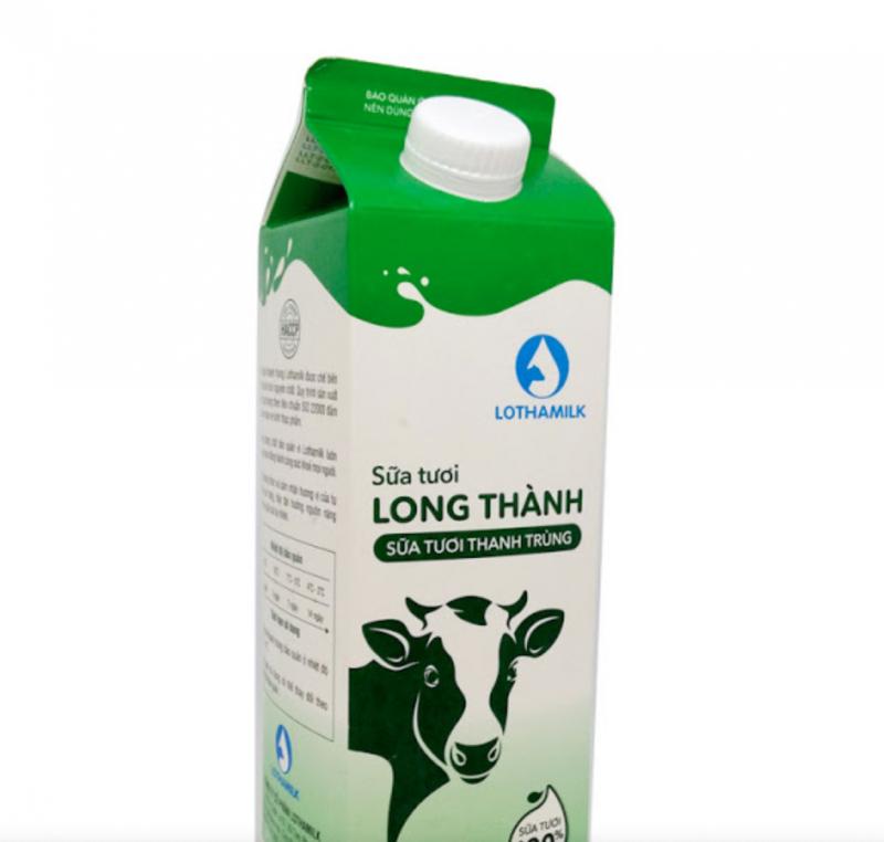 Sữa tươi thanh trùng có đường Lothamilk chai 880ml