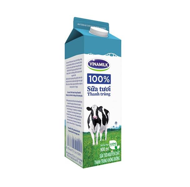 Sữa tươi thanh trùng Vinamilk 100% Không đường