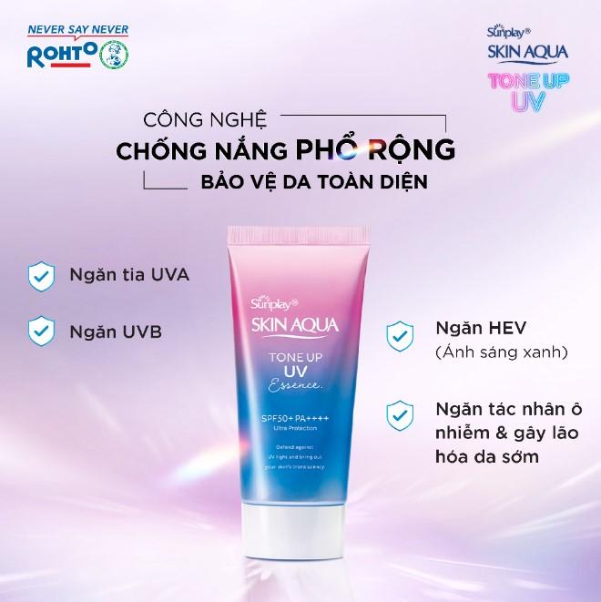 Sunplay Skin Aqua Tone Up UV Essence Lavender SPF50+ PA++++