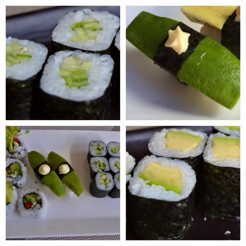 Sushi chay cuộn bơ