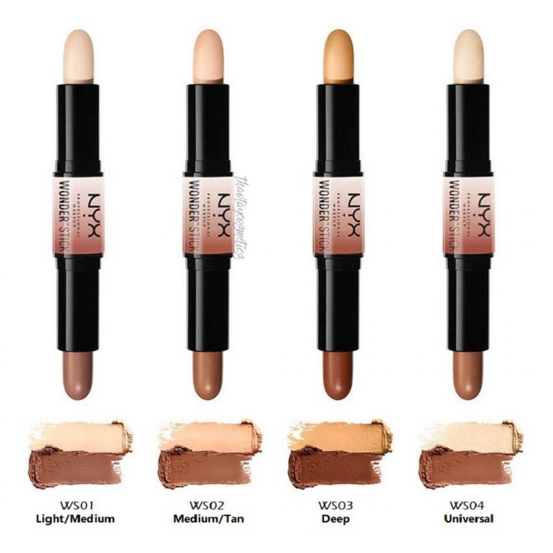 Che Khuyết Điểm & Tạo Khối 2 Đầu NYX Highlight And Contour Wonder Stick với thiết kế 2 đầu siêu gọn nhẹ và tiện lợi