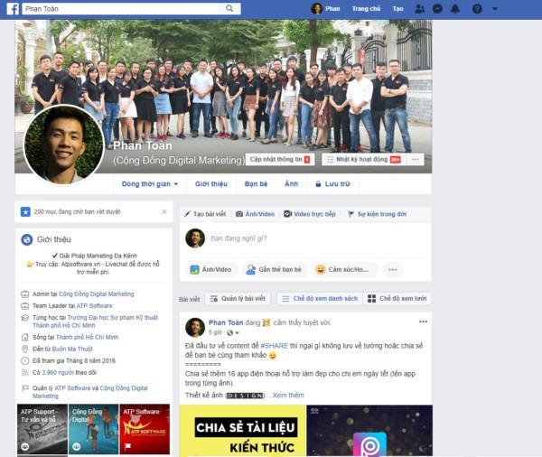 Profile cá nhân sẽ thêm phần đáng tin cậy khi có đầy đủ thông tin