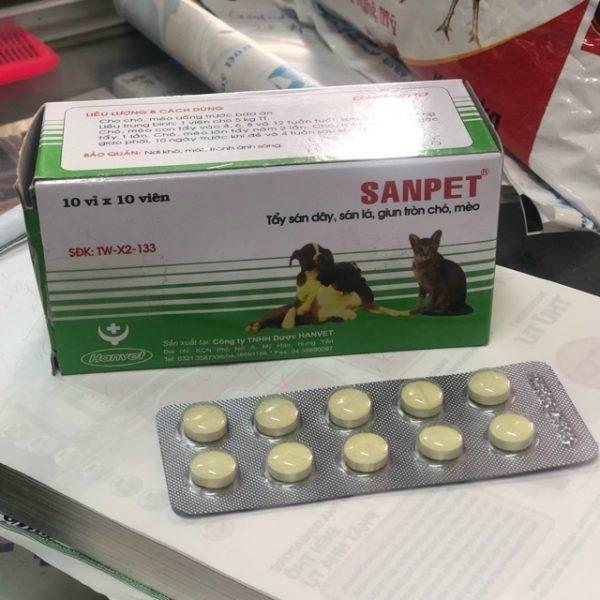 Tẩy giun mèo Hanvet Sanpet