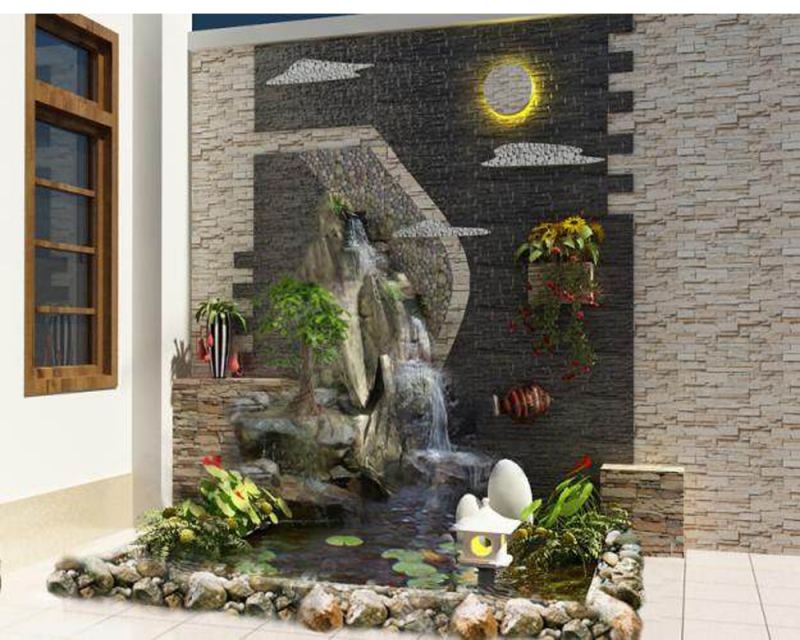 Thác nước được thiết kế trong nhà