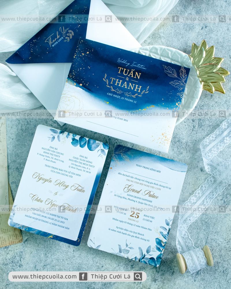 Thiệp Cưới Lá