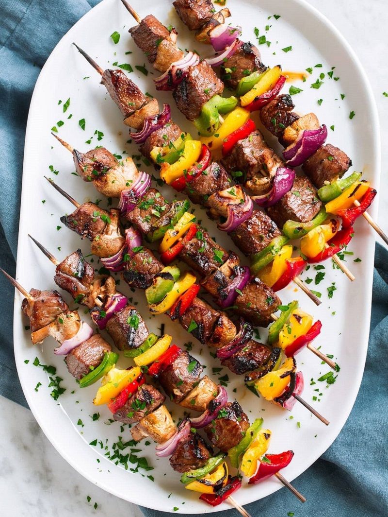 Thịt bò nướng rau củ