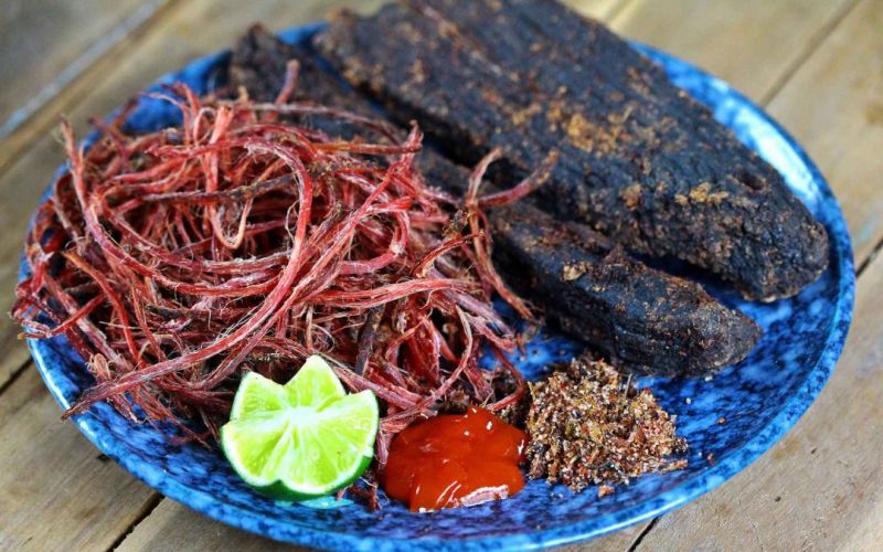 Hình ảnh món thịt gác bếp