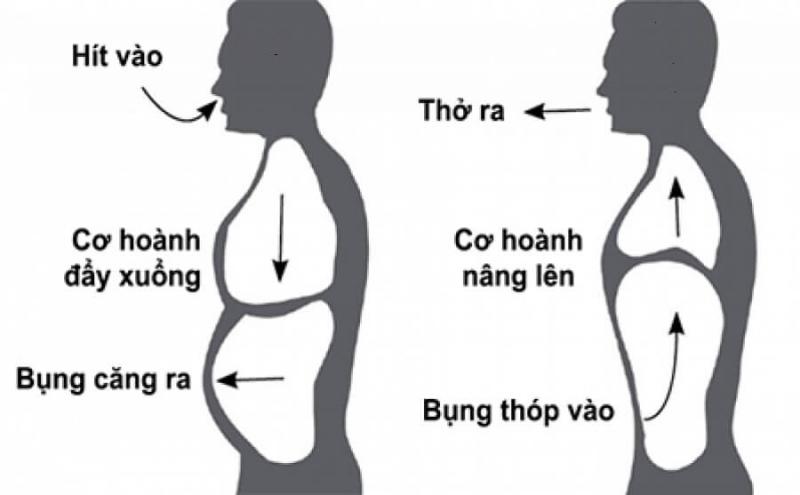 Thở bằng ngực so với bụng