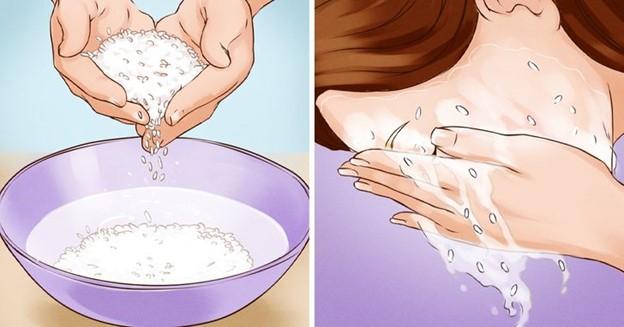 Rửa mặt bằng nước vo gạo