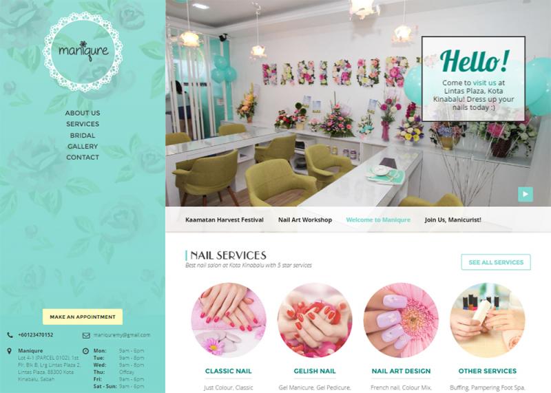 Thiết kế website tiệm nails