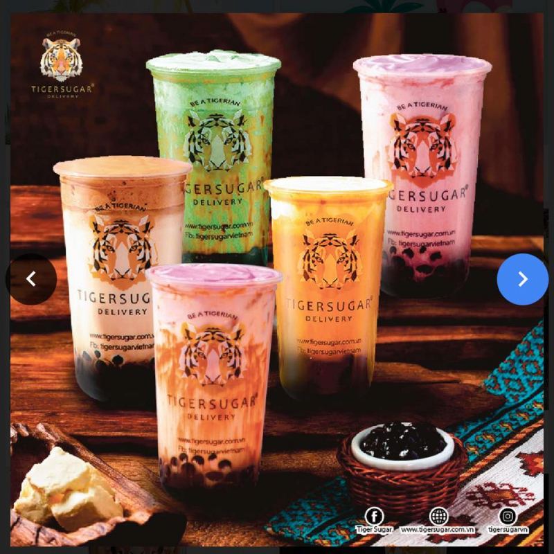 Trà sữa trân châu Tigar Sugar gồm size M và L, giá cả hợp lý