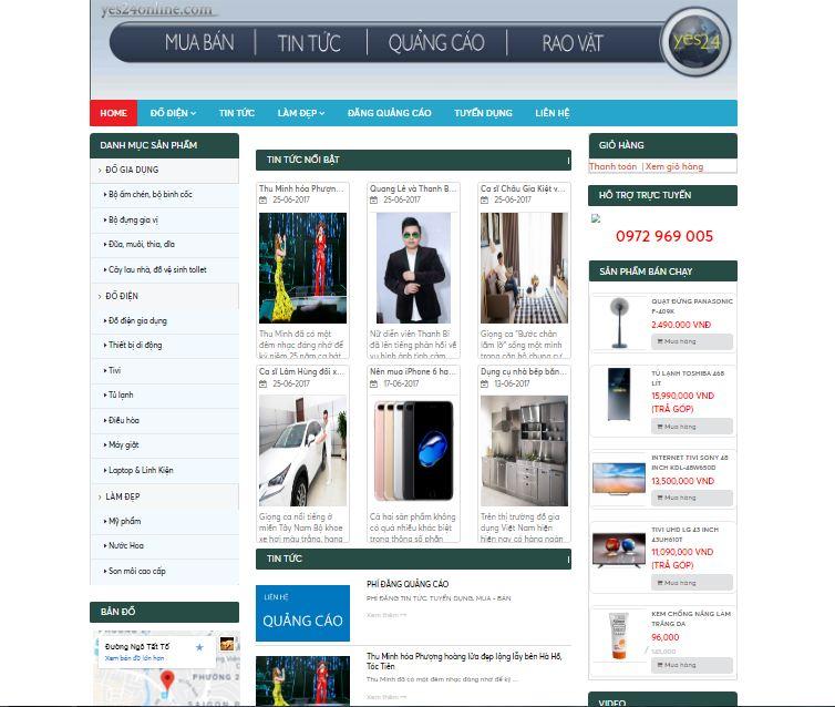 Giao diện website Tin tức