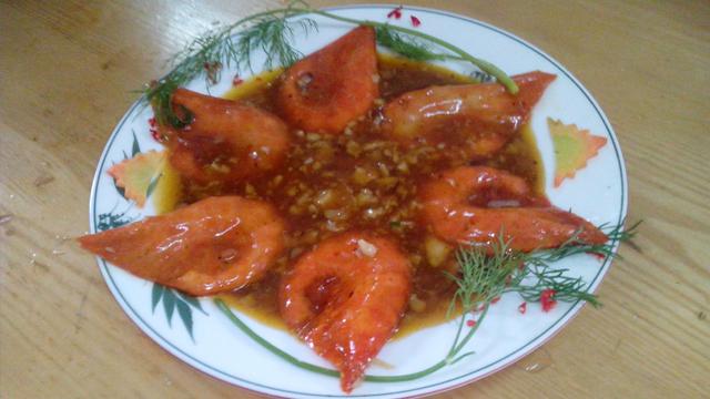 Tôm chay kho tàu