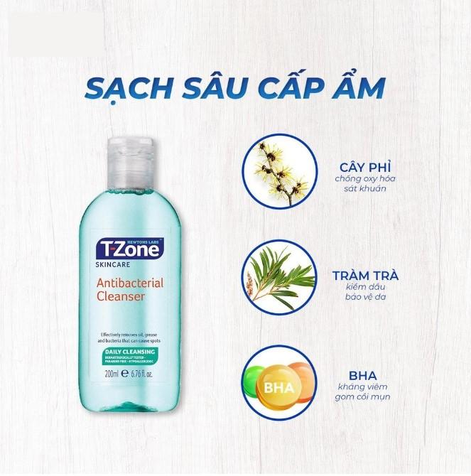 Toner làm sạch, diệt khuẩn tinh chất tràm trà T-Zone