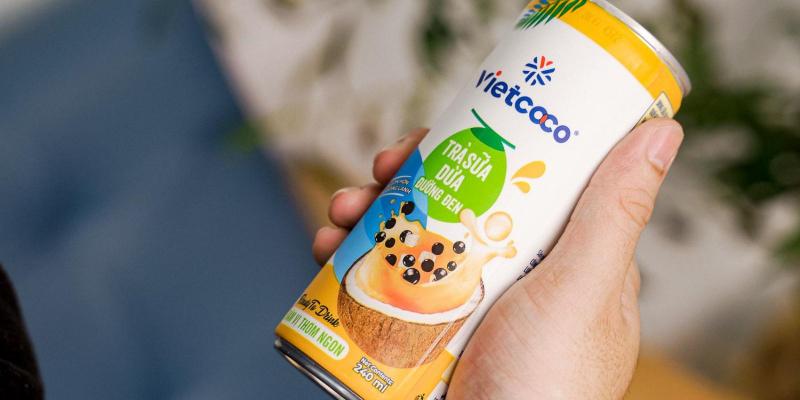 Trà sữa dừa đường đen Vietcoco